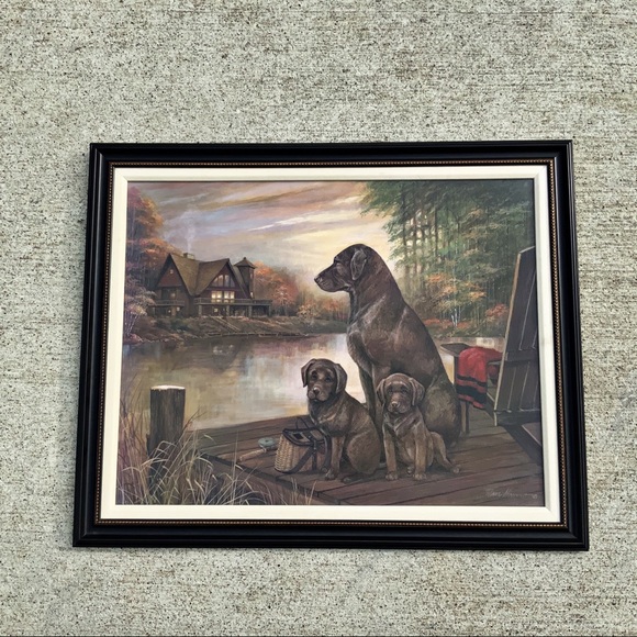 ☀️SALE☀️ Ruane Manning Tranquil Beauty Chocolate lab canvas - Picture 2 of 9
